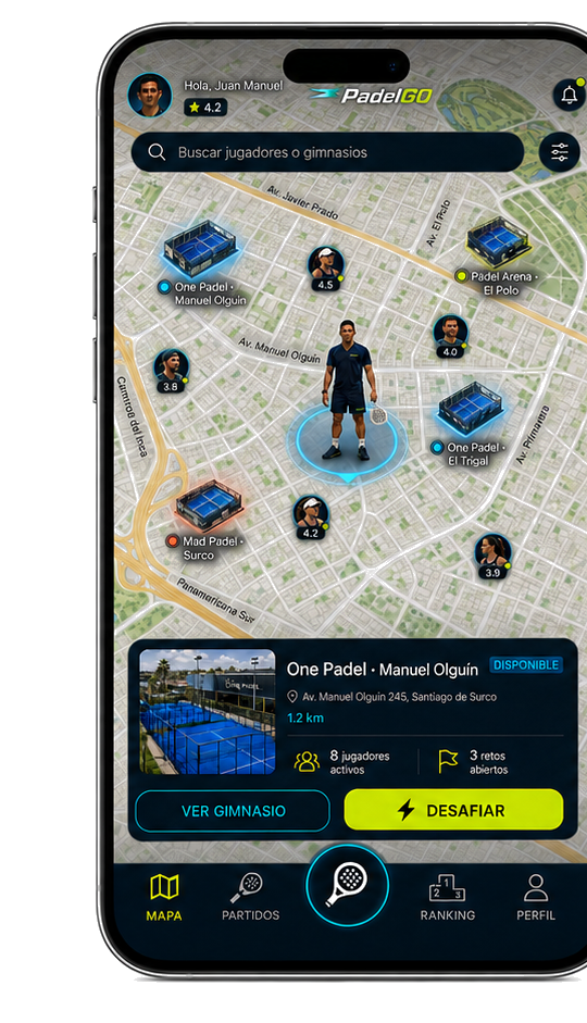 Mapa PADELGO